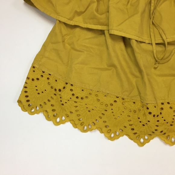 Madewell Off the Shoulder Eyelet Top sz L - Picture 3 of 8